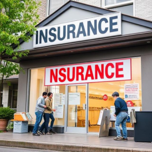 two insurance banners